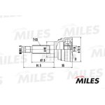 GA20079, ШРУС DAEWOO MATIZ 0.8 98- нар. -ABS