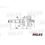 GA20082, ШРУС DAEWOO NEXIA 1.5 95-08 нар.