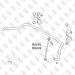 FP0690L, Стойка стабилизатора BMW X5 (E53) 00- передняя левая FIXAR