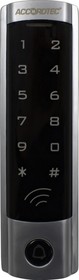 Фото 1/3 AT-01695, Панель кодовая со встроенным считывателем карт Mifare, антивандальный корпус, подсветка кнопок