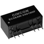 EC3SAW-24D12HP, Isolated DC/DC Converters - Through Hole 3W 9-36Vin +/-12Vout 125mA