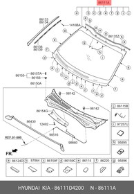 86111D4200, ВЕТРОВОЕ СТЕКЛО [ORG2]