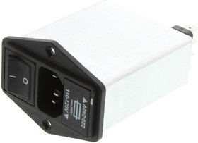 Фото 1/2 FN1393-2.5-05-11, Power Entry Module Filtered M 3 POS 250VAC 2.5A Switch/Fuse ST 1 Port