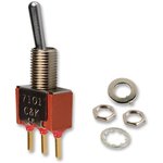 7101SYCBE, Toggle Switches ON-ON SPDT PC