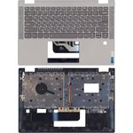 Клавиатура (топ-панель) для ноутбука Lenovo IdeaPad Flex 5 14IAU7 серая с ...