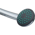 Лейка для душа 1 функция, d65мм, хром/зеленый 34644