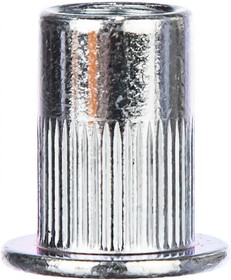 Фото 1/4 Заклепка с внутренней резьбой цилиндрический бортик Белый цинк м10х1,5х21 180шт зрц10