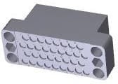 201357-1, Rack & Panel Connectors MALE BLOCK 34P