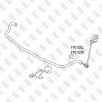 FP0705R, Стойка стабилизатора BMW X3 (E83) 04- передняя правая FIXAR