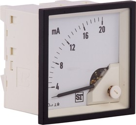 PQ74-I42S2N1CAW0ST, Sigma Analogue Panel Ammeter 20mA DC, 68mm x 68mm Moving Coil