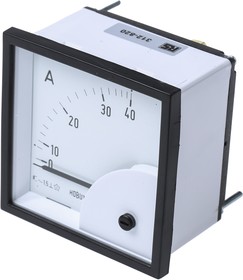 Фото 1/3 D72MIS40A/1-001, D72SD Analogue Panel Ammeter 0/40A Direct Connected AC, 72mm x 72mm Moving Iron