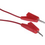R929101/C290001-20CM, 2 mm Connector Test Lead, 5A, 250V ac, Red, 200mm Lead Length