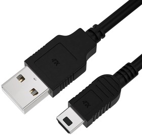4PH-R90118, 4ПХ Кабель 1.5m USB AM/mini, черный