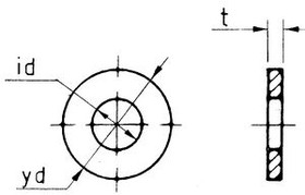 1300319, Rivet Washers, M3, Zinc-Plated Steel