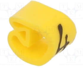 PA-10003AV40.4, Markers; Marking: 4; 2.5?5mm; PVC; yellow; -30?60°C; leaded; PA-1