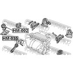 HM-035, HM-035_подушка ДВС передняя!\ Honda Accord CC/CE/CF 1.8i-2.3i 93-98