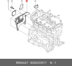 8200223917, Крышка ремня ГРМ RENAULT: CLIO, SYMBOL 1998-2008