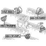 HM-CRVMFL, HM-CRVMFL_подушка ДВС передняя левая!\ Honda Civic all DOHC 95-00