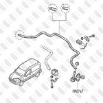 FP0767, Тяга стабилизатора Renault Clio/Kangoo 90-