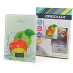 ERGOLUX ELX-SK02-С01 платформа 5 кг, белый, фрукты, Весы