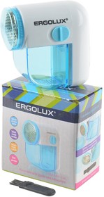 ERGOLUX ELX-LR01-C40 белый с голубым, с щеточкой внутри, Машинка для удаления катышков