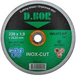 Диск отрезной по нержавеющей стали INOX-CUT (230x1.9x22.23 мм; WA46T-BF ...