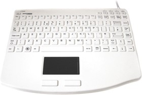 Фото 1/2 KYBNA-SIL540CV2W, Wired USB Medical Touchpad Keyboard, QWERTY (UK), White