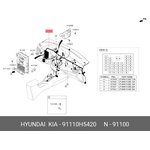 91110H5420, Комплект жгутов проводов передней консоли в сборе [ORG]