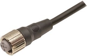 XS2FM12PVC4S2M.1, Sensor Cable, M12 Socket - Bare End, 4 Conductors, 2m, IP67,