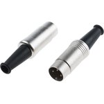 NYS321G, Circular DIN Connectors Plug-DIN 3 pin male nickel/gold REAN