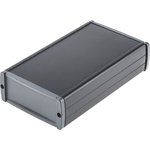 TEKAL 22.29, Tekal Series Black Aluminium Enclosure, Grey Lid, 145 x 85.8 x 36.9mm
