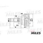 GA20204, ШРУС LANDROVER FREELANDER 1.8/2.0D 98-00 нар.(ABS) MILES