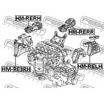 Опора двигателя задняя HONDA CR-V RE3/RE4 2007-2012 FEBEST HM-RERR