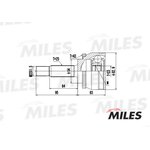 GA20253, ШРУС MITSUBISHI CARISMA/SPACE STAR 1.8 97-06 нар.(ABS) MILES