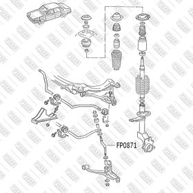 FP0871, Тяга стабилизатора передняя левая/правая
