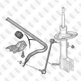 Фото 1/2 FP0943, Тяга стабилизатора передняя левая/правая