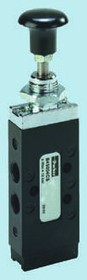 B53003HX, Button 3/2 Pneumatic Manual Control Valve 53 Series, G 1/4, 1/4in, III B