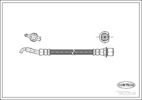 Фото 1/2 19033530, Шланг тормозной LEXUS: LS 430 00-06, LS 460 06-
