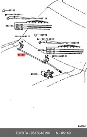 85150-48190, Трапеция стеклоочистителя LEXUS RX350,RX450h OE