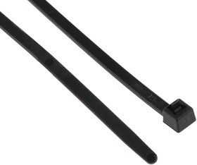 Фото 1/3 115-06760 RELK2I-PA66-BK, Cable Tie, Releasable, 300mm x 4.6 mm, Black Polyamide 6.6 (PA66), Pk-100