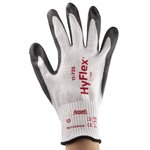 11735100, HyFlex 11-735 White Nylon Cut Resistant Work Gloves, Size 10, Large, Polyurethane Coating