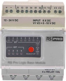 Logic Module, 12 → 24 V dc Supply, Digital, Relay Output, 8-Input ...