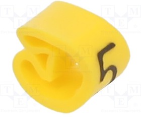 PA-10003AV40.5, Markers; Marking: 5; 2.5?5mm; PVC; yellow; -30?60°C; leaded; PA-1