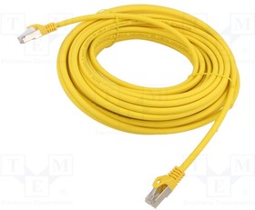 PP6A-LSZHCU-Y-20M, Patch cord; S/FTP; 6a; solid; Cu; LSZH; yellow; 20m; 27AWG
