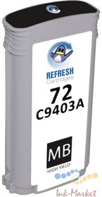 Фото 1/2 AT-C9370PBK, Совместимый картридж C9370A №72 Photo Black Dye 130 мл для HP DesignJet T1100, T1200, T2300