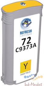 Фото 1/2 AT-C9373Y, Совместимый картридж C9373A №72 Yellow Dye 130 мл для HP DesignJet T1100, T1200, T2300