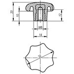 Рукоятка звездообразная Арт. K0152.23206