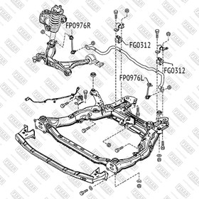 Фото 1/2 FP0976L, Тяга стабилизатора передняя левая