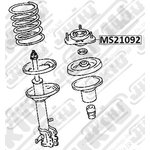 MS21092, MS21092_опора амортизатора переднего!\ Toyota Corolla EE90/AE92 87-92