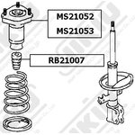 Опора амортизатора задн левая LEXUS RX 98-08, TOYOTA CAMRY V20 MS21053